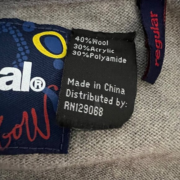 Desigual Men's Striped Striped V-Neck‎ Wool Sweater Size Medium - Picture 10 of 10